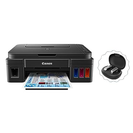 Canon PIXMA G3000 All in One WiFi Inktank Colour Printer with 2 Additional Black Ink Bottles. Get Blaupunkt Earbuds Free on Redemption